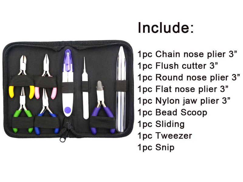 8 Pieces Mini Tool Kit With Zip Pouch